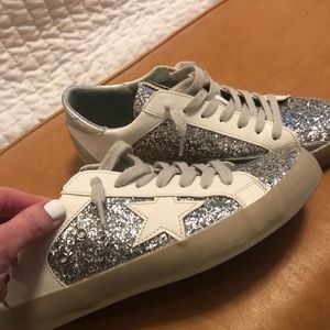 Golden goose super star glitter sneaker dupes.. never worn